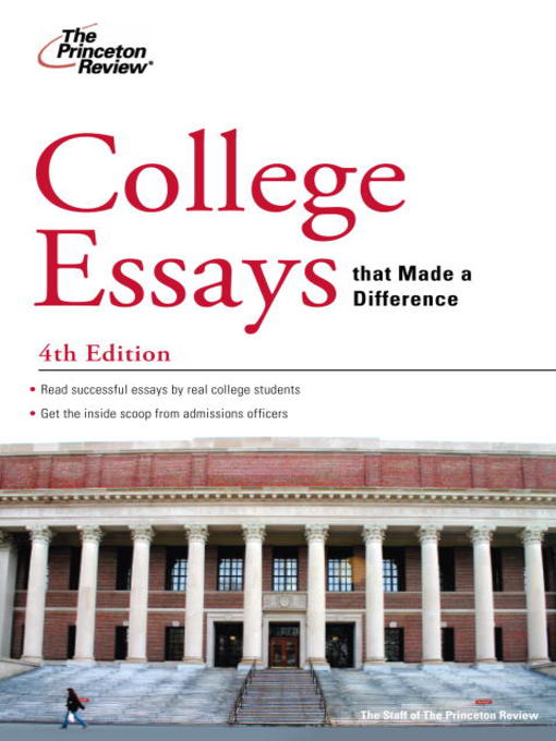 Title details for College Essays that Made a Difference by Princeton Review - Available